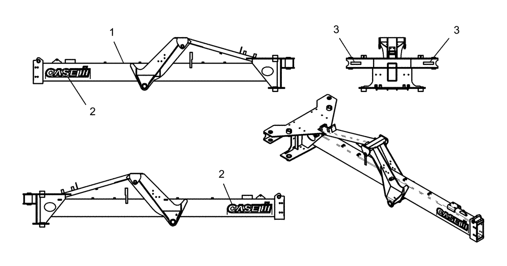 Схема запчастей Case IH 1260 - (90.180.10) - DECALS - OUTER HITCH MED ASSEMBLY (90) - PLATFORM, CAB, BODYWORK AND DECALS