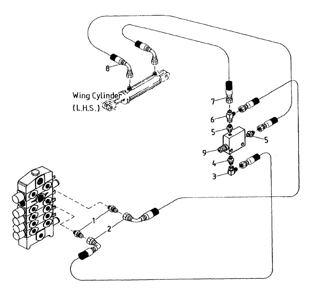 Схема запчастей Case IH AUSTOFT - (B05-11) - HYDRAULIC CIRCUIT (CROSS CONVEYOR WINGS) Hydraulic Components & Circuits