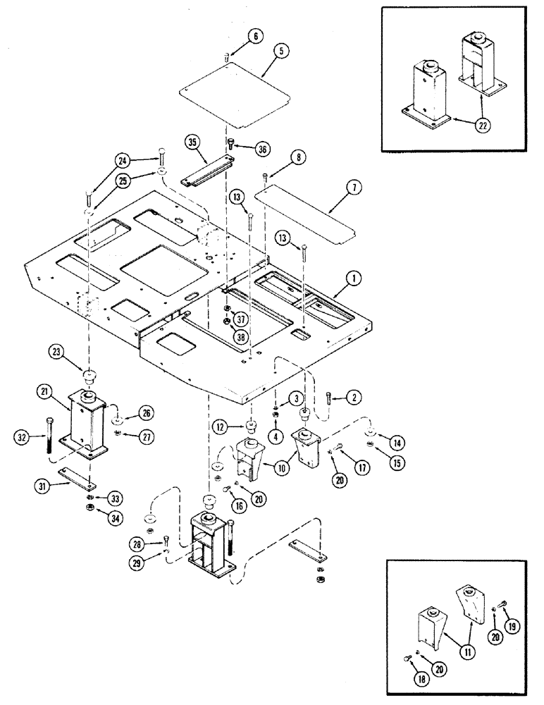 Схема запчастей Case IH 870 - (292) - PLATFORM (09) - CHASSIS/ATTACHMENTS