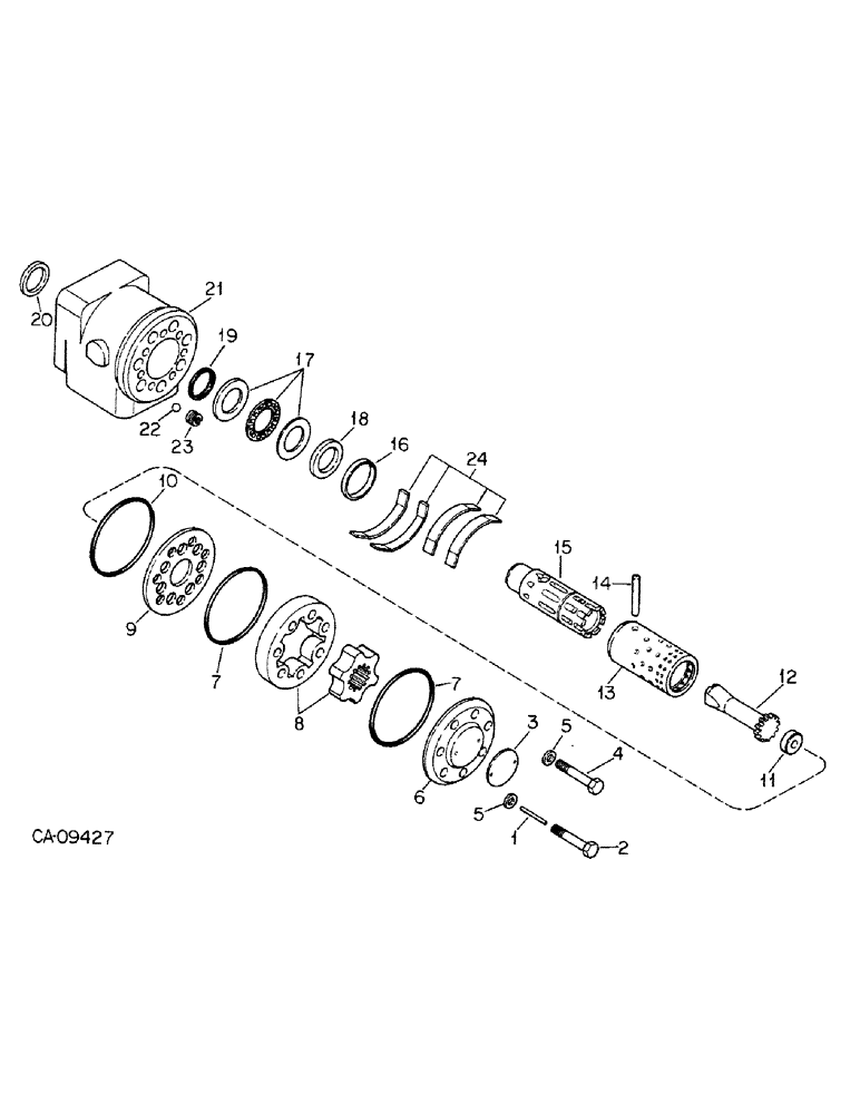 Схема запчастей Case IH 1460 - (10-42) - HYDRAULICS, STEERING HAND PUMP, DANFOSS, S/N 52001 AND ABOVE (07) - HYDRAULICS