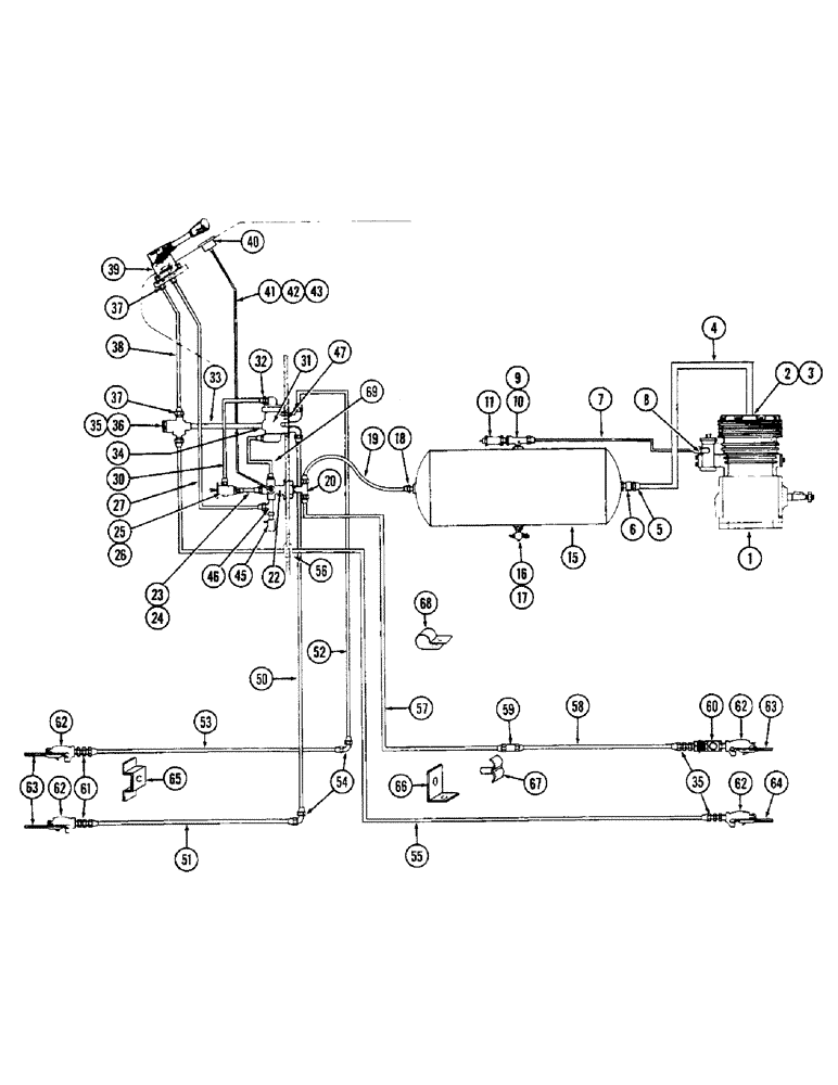 Схема запчастей Case IH M570AT - (106) - AIR COMPRESSOR VALVES AND LINES, TRAILER AIR BRAKES (88) - ACCESSORIES