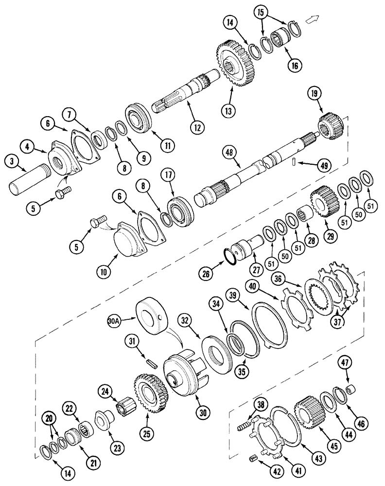 Схема запчастей Case IH CX60 - (06-33) - INDEPENDENT POWER TAKE OFF (06) - POWER TRAIN