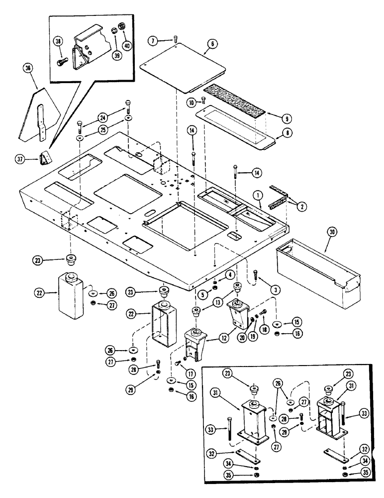Схема запчастей Case IH 1175 - (204) - PLATFORM (09) - CHASSIS