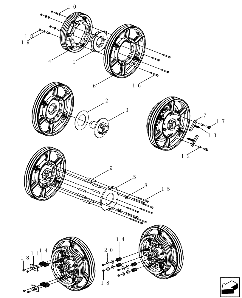 Схема запчастей Case IH 7130 - (60.150.14[02]) - CLUTCH, FEEDER CONVEYOR WITHOUT ROCK TRAP (60) - PRODUCT FEEDING