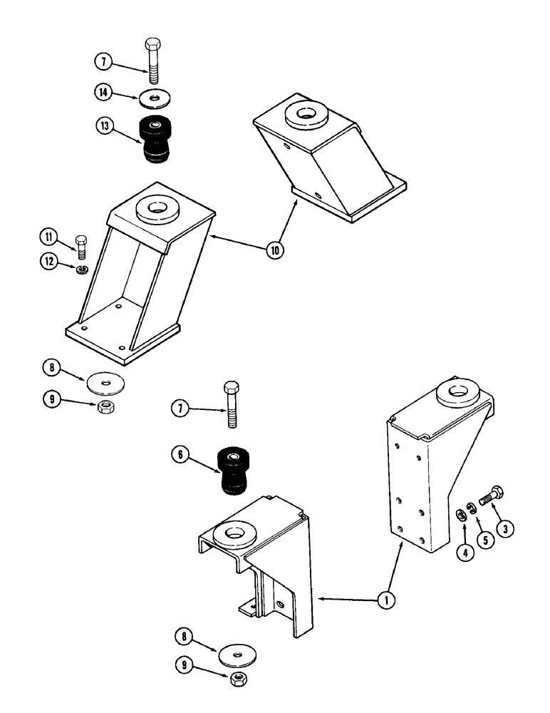 Схема запчастей Case IH 1896 - (9-400) - CAB, FOUR POST PROTECTIVE FRAME OR PLATFORM, FRONT AND REAR MOUNTS (09) - CHASSIS/ATTACHMENTS