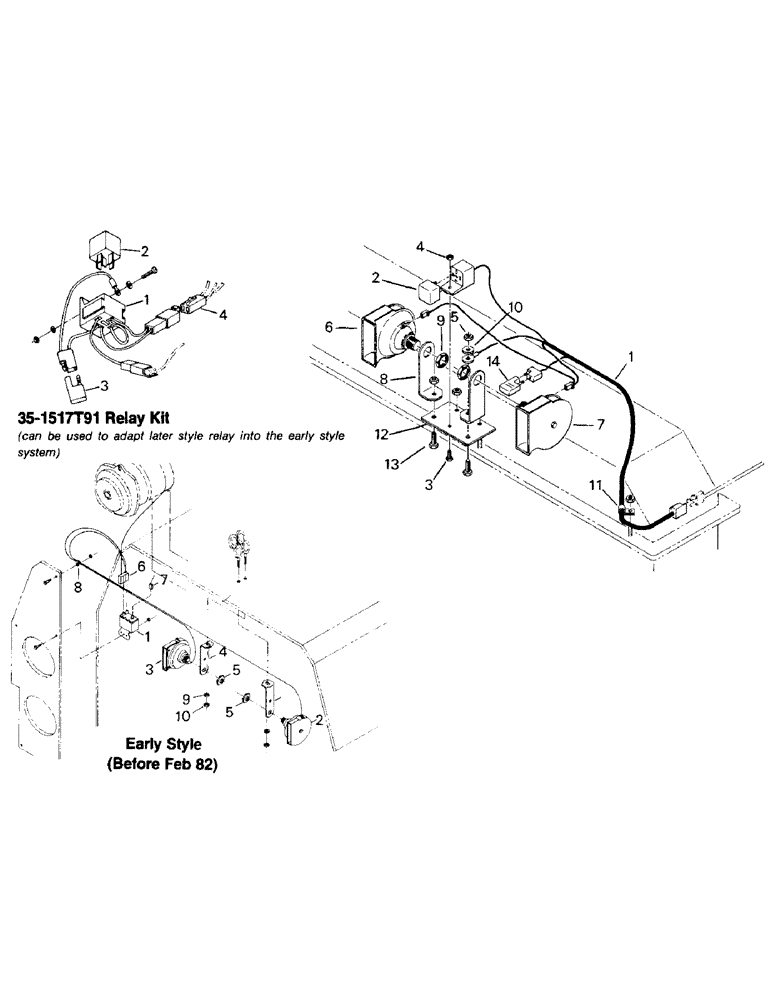 Схема запчастей Case IH ST325 - (10-06) - HORN AND MOUNTINGS, EARLY STYLE, RELAY KIT, LATER STYLE (18) - MISCELLANEOUS