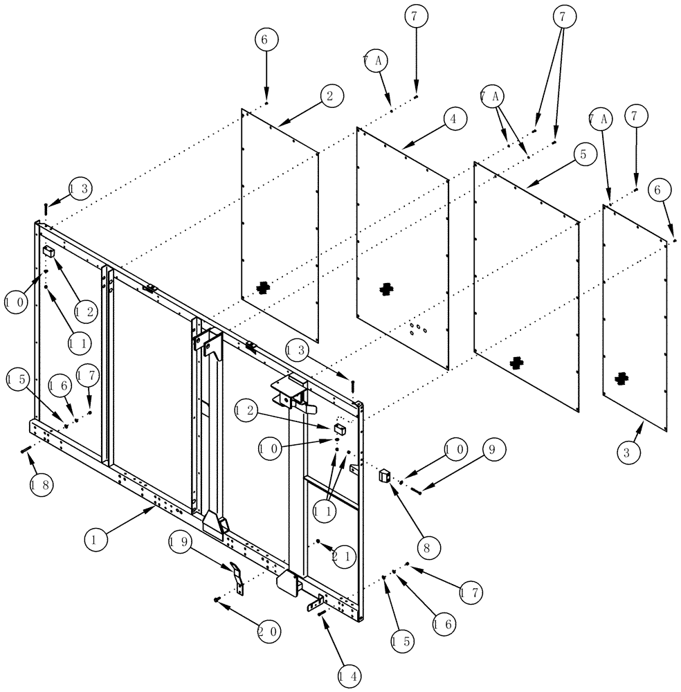 Схема запчастей Case IH CPX620 - (09D-10) - BASKET, FRONT WALL (16) - BASKET