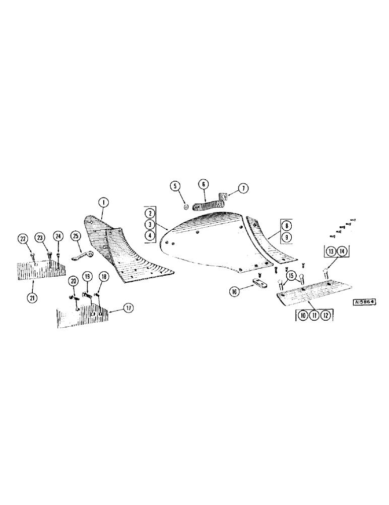 Схема запчастей Case IH CASE - (42) - EXH12, EXH14, EXH16, PER BOTTOM, 14 INCHES AND 16 INCHES 