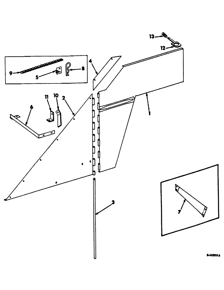 Схема запчастей Case IH 403 - (054) - SEPARATOR SHIELDS, RH, OPTIONAL S/N 805 AND BELOW, STANDARD S/N 806 AND ABOVE (90) - PLATFORM, CAB, BODYWORK AND DECALS