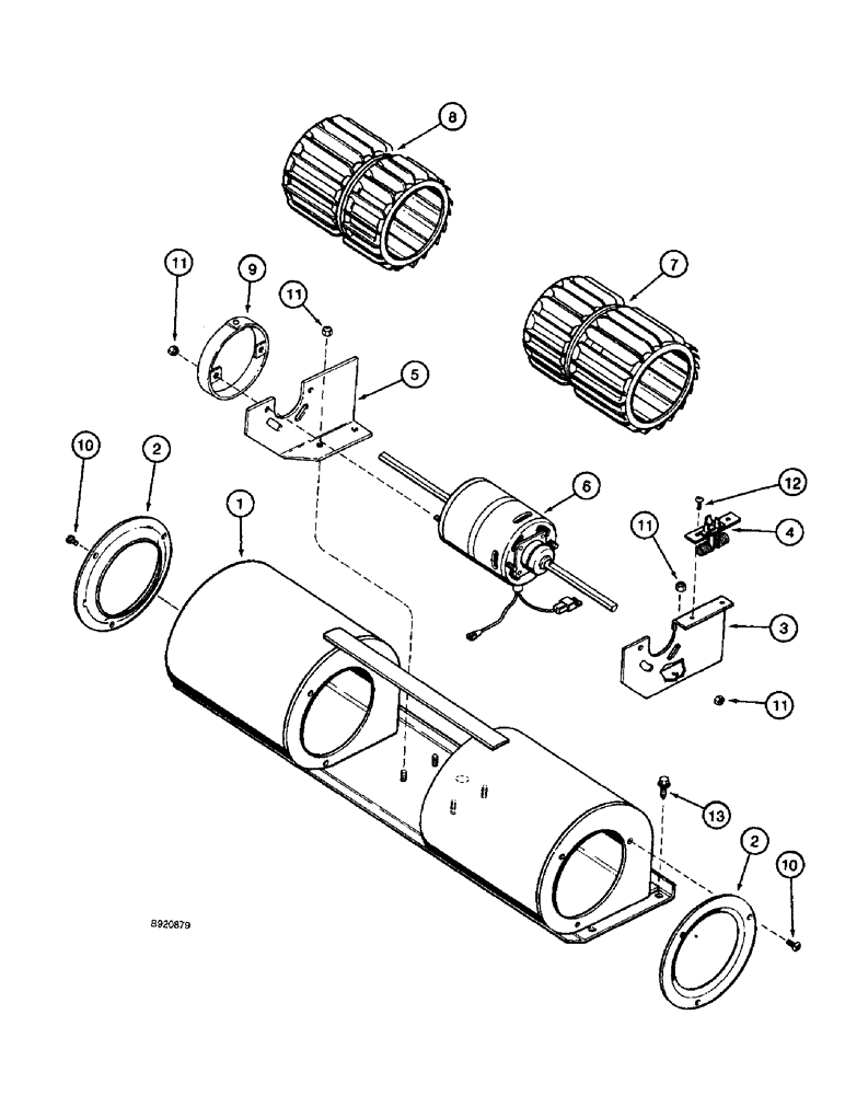 Схема запчастей Case IH 1688 - (9G-38) - BLOWER (10) - CAB & AIR CONDITIONING