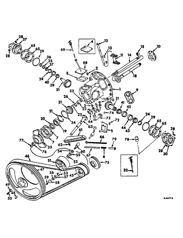 Схема запчастей Case IH 915 - (B-09) - POWER TRAIN, SEPARATOR DRIVE (03) - POWER TRAIN