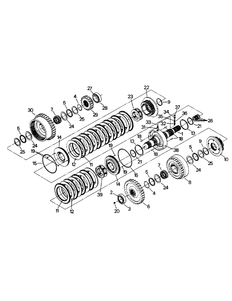Схема запчастей Case IH KP-1360 - (04-34) - 9" CLUTCH PACK ASSEMBLY (04) - Drive Train