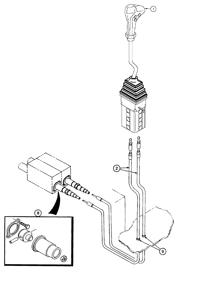 Схема запчастей Case IH L705 - (08-07) - HYDRAULIC CONTROLS MOUNTING 2 Function (08) - HYDRAULICS