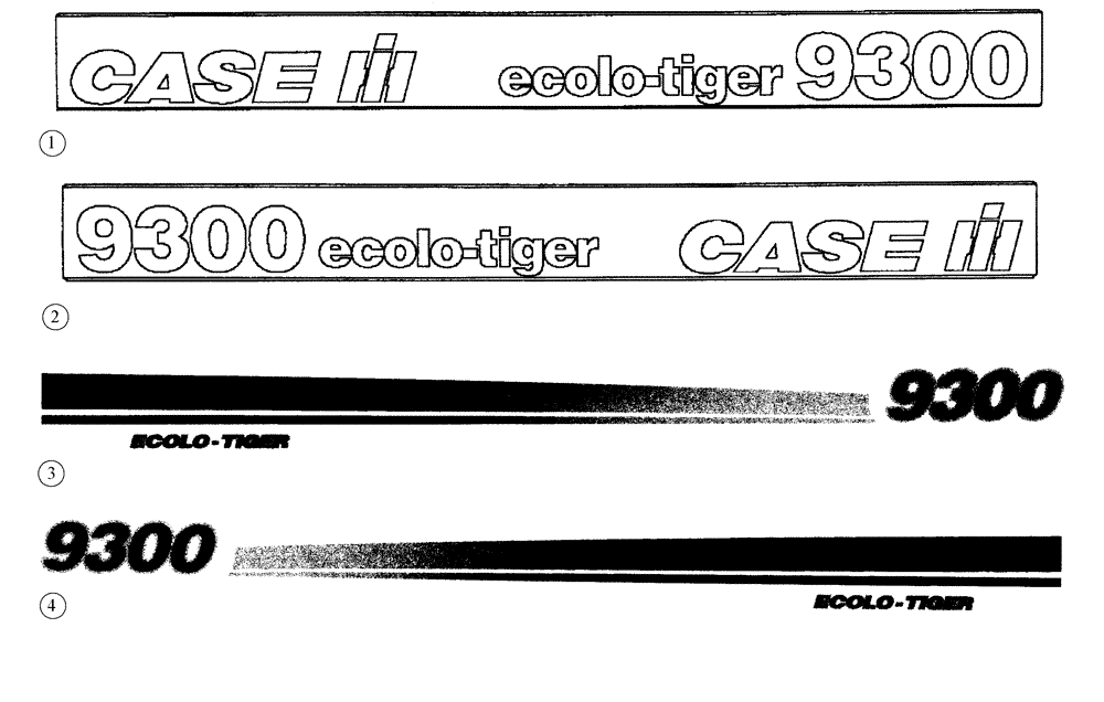 Схема запчастей Case IH 9300 - (90.108.02.01) - DECALS (09) - CHASSIS/ATTACHMENTS