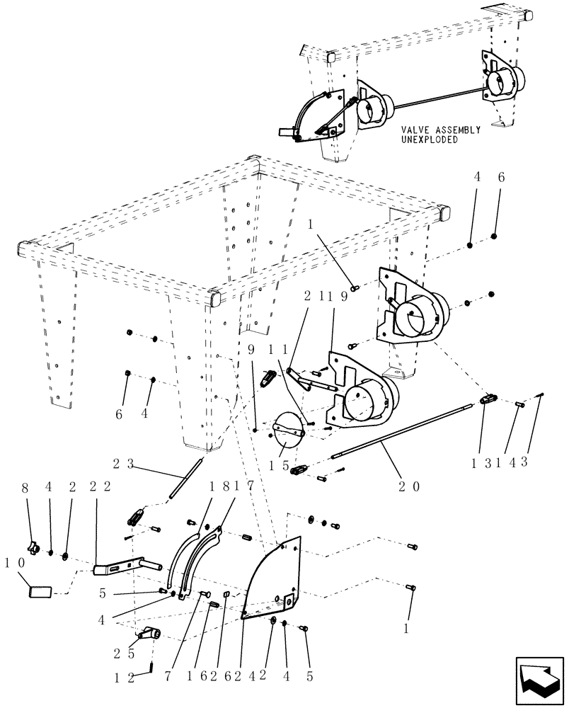 Схема запчастей Case IH 2230 - (88.100.08) - THIRD TANK OPTION - AIR CONTROL (88) - ACCESSORIES