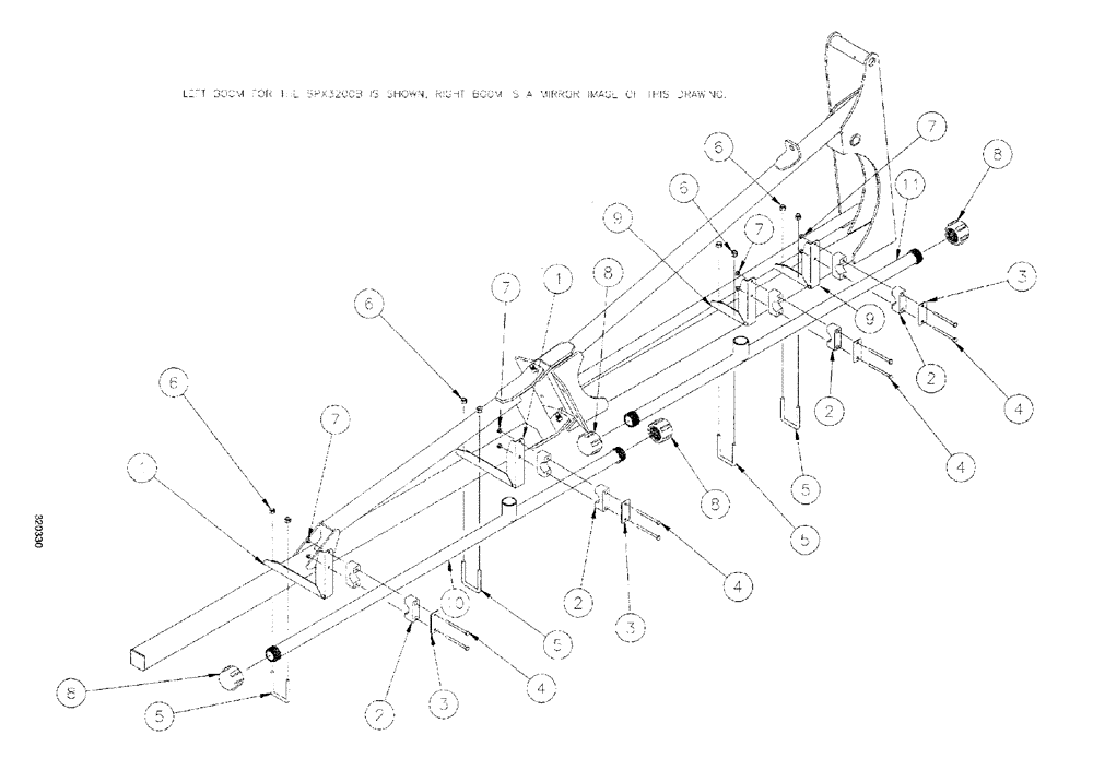 Схема запчастей Case IH SPX3200 - (09-080) - NOZZLE, 80 OUTER 10" (78) - SPRAYING