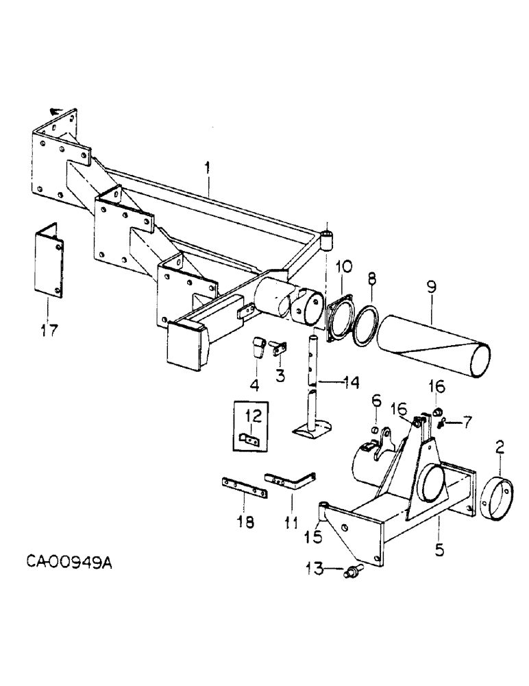 Схема запчастей Case IH 140 - (AN-03) - FRAME AND CONNECTIONS 