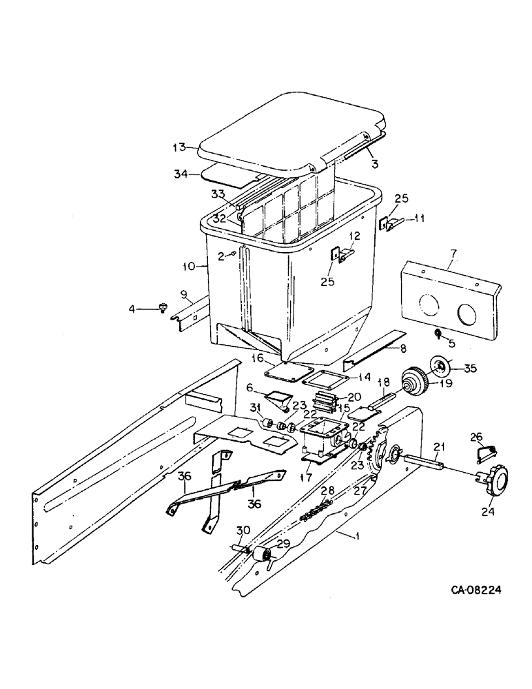 Схема запчастей Case IH 800 - (13-12) - EARLY RISER PLATE PLANTER UNIT, GRANULAR CHEMICAL ATTACHMENT, QUANTITIES SHOWN ARE PER ROW (09) - CHASSIS/ATTACHMENTS