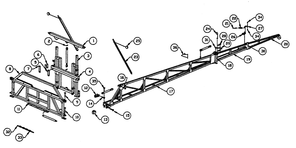 Схема запчастей Case IH PATRIOT WT - (07-001) - BOOM ASSEMBLY (75) (09) - BOOMS