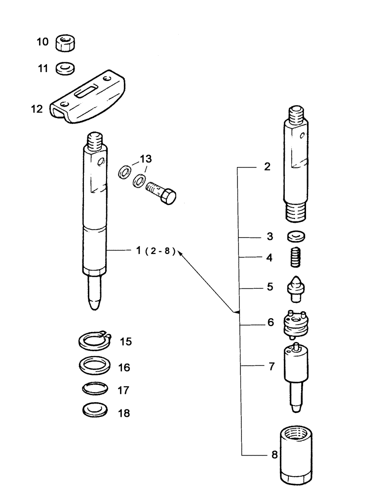Схема запчастей Case IH C55 - (03-03[01]) - HOLDER,NOZZLE - DISASSEMBLED (03) - FUEL SYSTEM