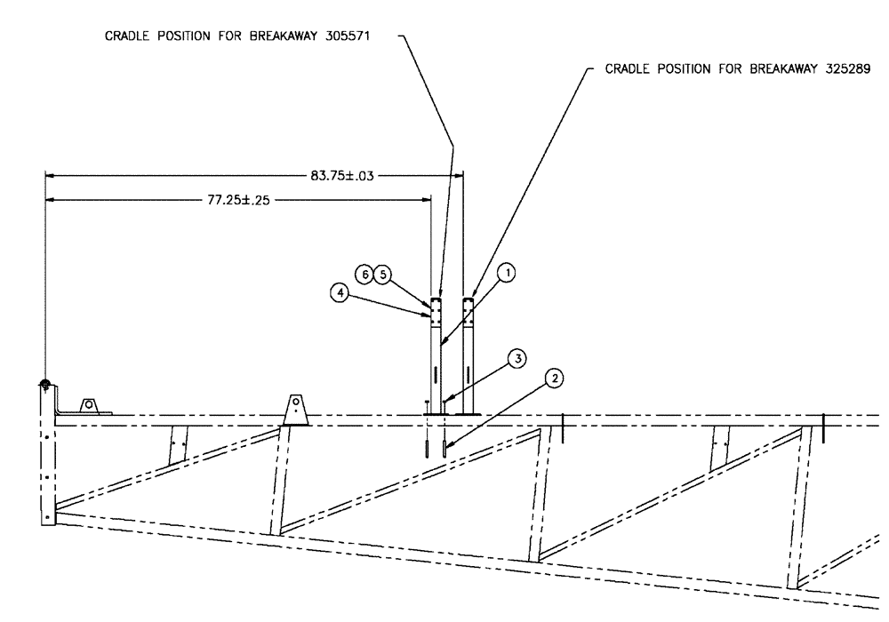 Схема запчастей Case IH SPX4260 - (08-011) - OUTER CRADLE GROUP, 80 (09) - BOOMS