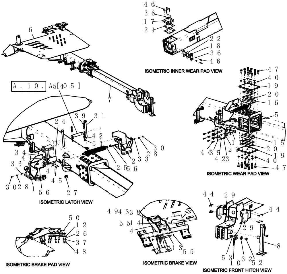 Схема запчастей Case IH 1200PT - (F.10.G[23]) - 12 ROW & 16 ROW TWO STAGE MECHANICAL CARRIER FRAME HITCH ASSEMBLY F - Frame Positioning