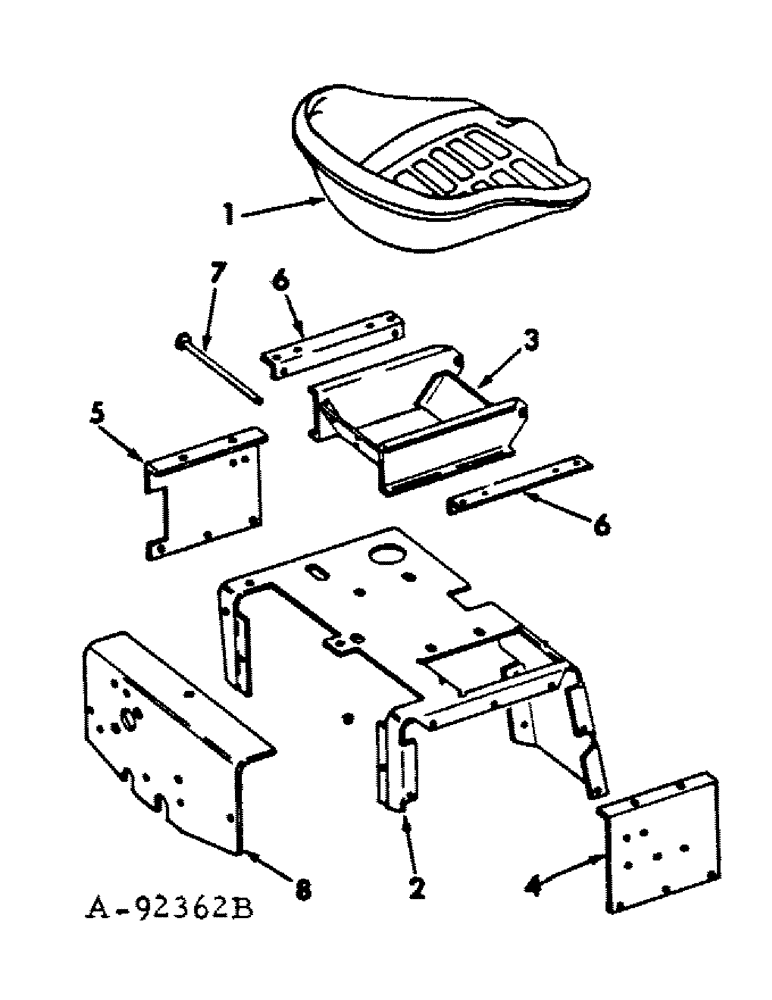 Схема запчастей Case IH 184 - (13-06) - SUPERSTRUCTURE, SEAT AND SUPPORTS (05) - SUPERSTRUCTURE