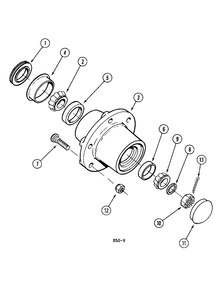 Схема запчастей Case IH 248 - (5-332) - WHEEL HUBS AND CAPS, FRONT AXLE - STRAIGHT (06) - POWER TRAIN