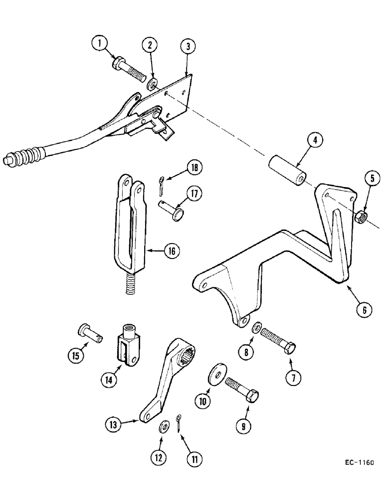 Схема запчастей Case IH 685 - (7-540) - PARK LOCK LINKAGE - HEAVY DUTY, 685 : 18001- 885 : 18001- (07) - BRAKES
