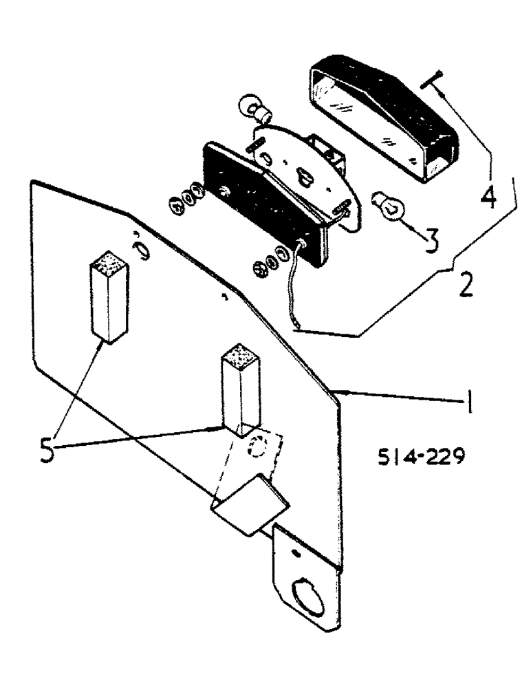 Схема запчастей Case IH 474 - (08-26A) - REGISTRATION NUMBER PLATE AND LIGHT (06) - ELECTRICAL