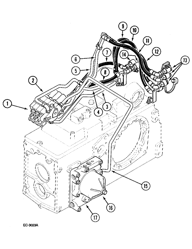 Схема запчастей Case IH 495 - (1-020) - PICTORIAL INDEX, REMOTE AUXILIARY CONTROL VALVES (00) - PICTORIAL INDEX