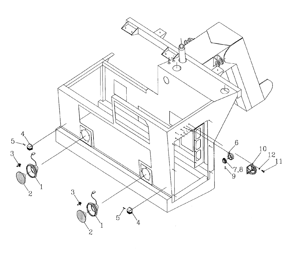 Схема запчастей Case IH AUSTOFT - (A04-02) - LIGHTS [FRONT] Mainframe & Functioning Components