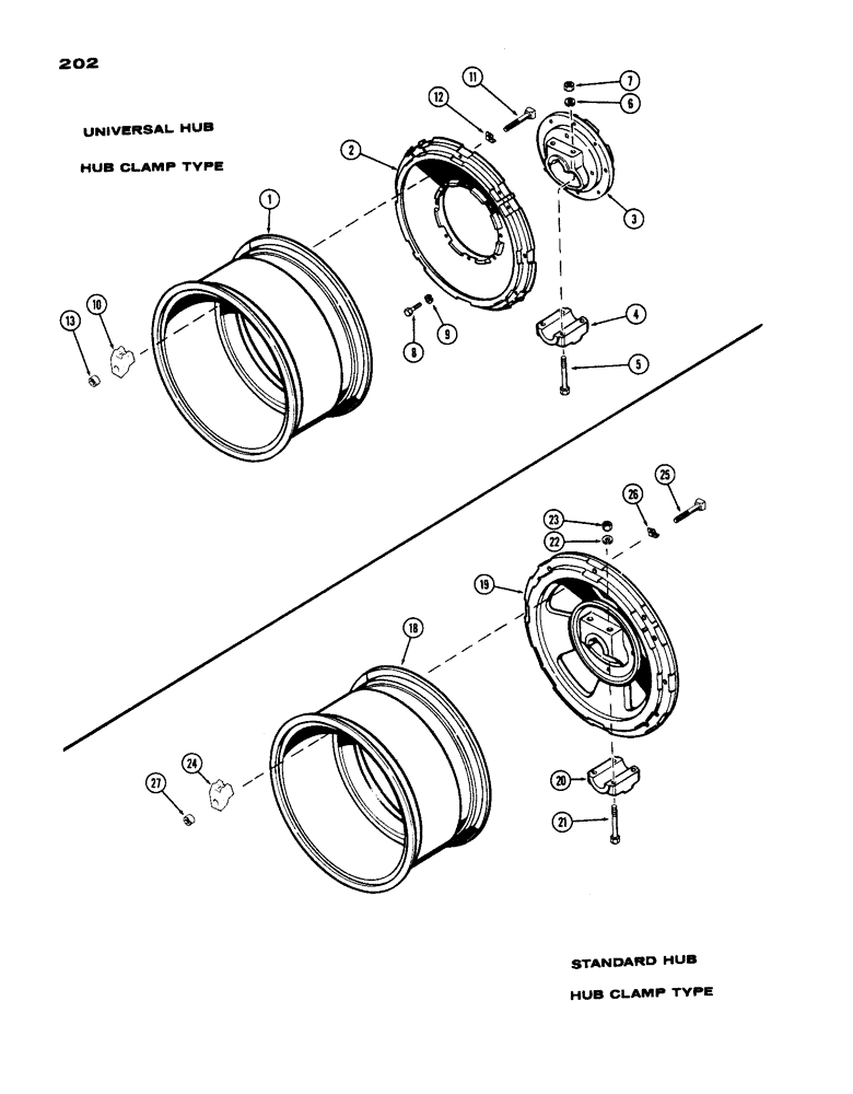 Схема запчастей Case IH 770 - (202) - REAR WHEELS W/38" RIMS, MANUAL ADJUSTABLE (06) - POWER TRAIN