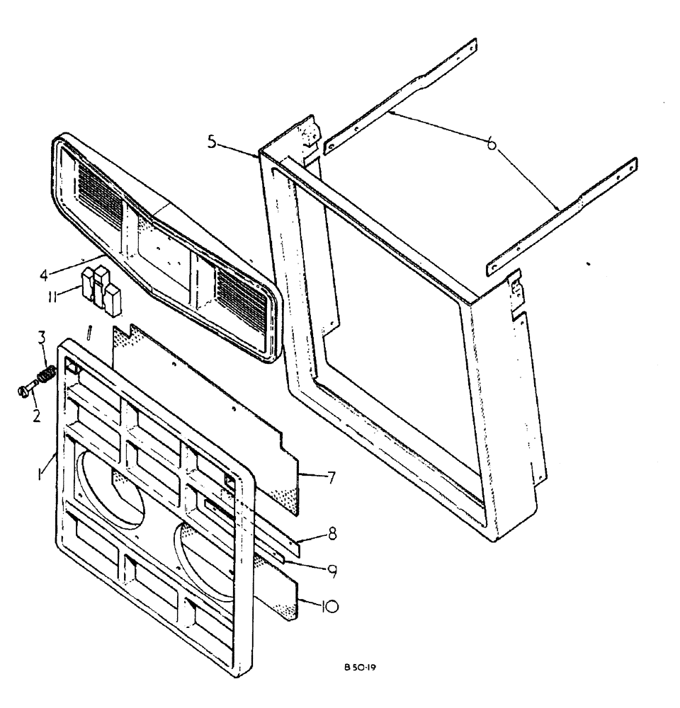 Схема запчастей Case IH 884 - (06-006) - RADIATOR GRILLE Cooling