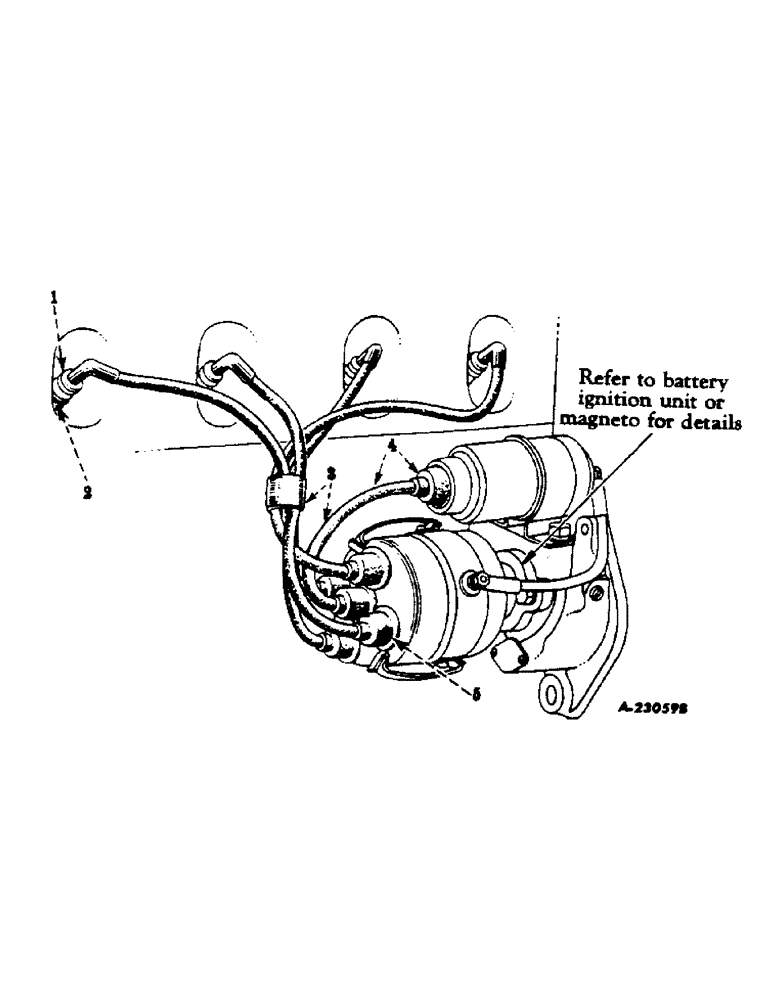 Схема запчастей Case IH FARMALL C - (048) - ELECTRICAL SYSTEM, SPARK PLUGS, CABLES AND CONNECTIONS (06) - ELECTRICAL SYSTEMS