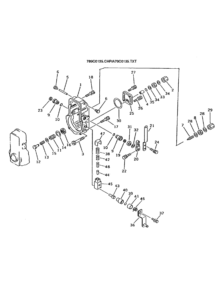 Схема запчастей Case IH 7700 - (C01-35) - ENGINE, FUEL PUMP, GOVERNOR Engine & Engine Attachments