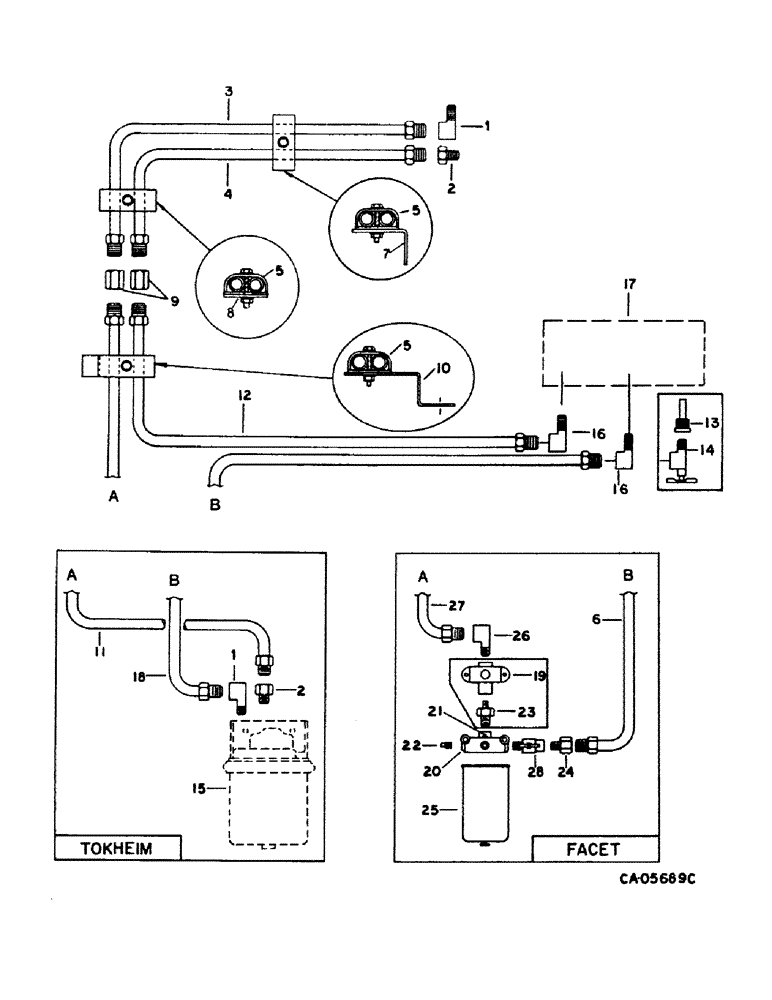 Схема запчастей Case IH 1480 - (12-07) - POWER, FUEL LINES Power