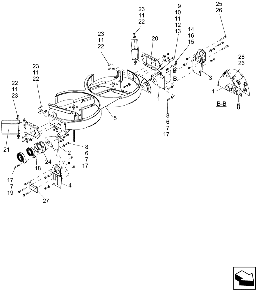 Схема запчастей Case IH 7130 - (74.135.07[02]) - CHAFF SPREADER ASSEMBLY, MOUNTING (74) - CLEANING