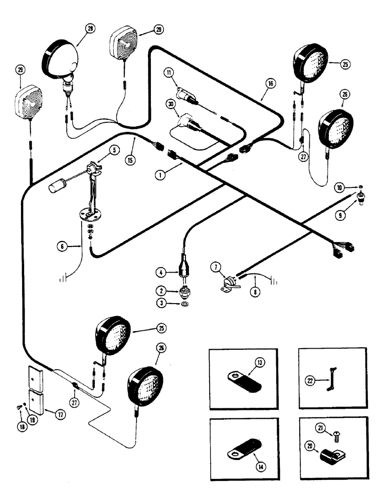 Схема запчастей Case IH 1175 - (054) - ELECTRICAL SYSTEM, TRANSMISSION HARNESS (04) - ELECTRICAL SYSTEMS
