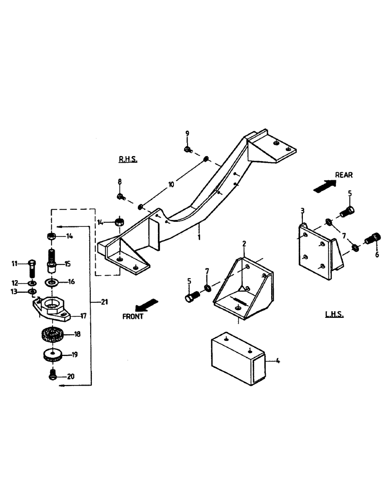 Схема запчастей Case IH 7000 - (C05-04) - ENGINE MOUNTS, L10/M11 Engine & Engine Attachments