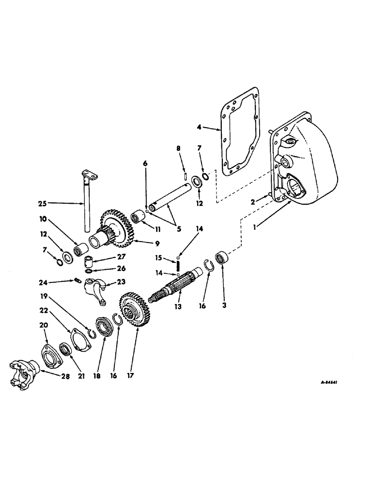 Схема запчастей Case IH HYDRO 186 - (07-49) - DRIVE TRAIN, TRANSFER CASE, ALL WHEEL DRIVE, SERIAL NO. 11079 AND BELOW (04) - Drive Train