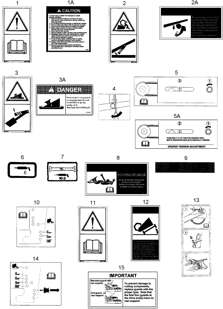 Схема запчастей Case IH 2052 - (09-26) - HEADER DECALS AND REFLECTORS (03) - CHASSIS/MOUNTED EQUIPMENT