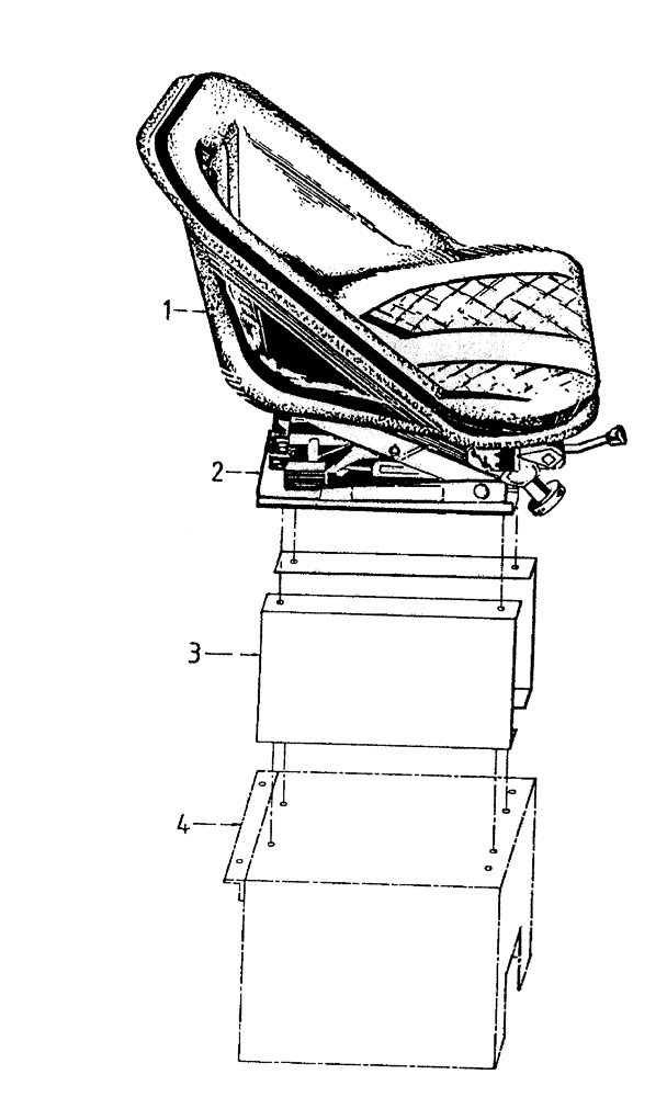 Схема запчастей Case IH 7700 - (A05-15) - OPERATORS SEAT (OPTION), UP TO AND INCLUDING SERIAL #7907 Mainframe & Functioning Components