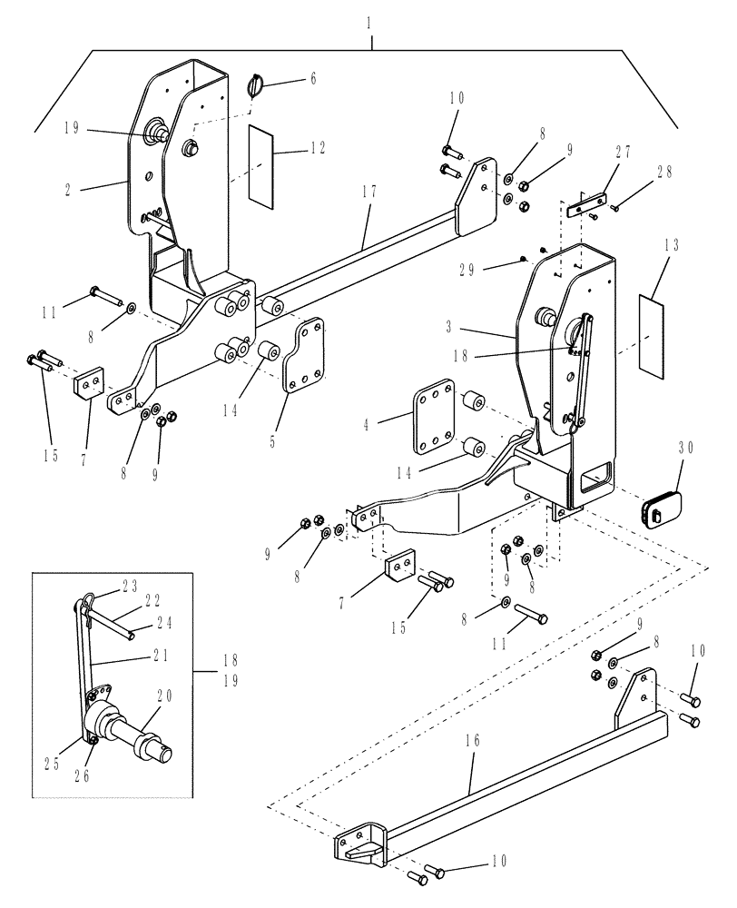 Схема запчастей Case IH L360 - (002) - MOUNT KIT 