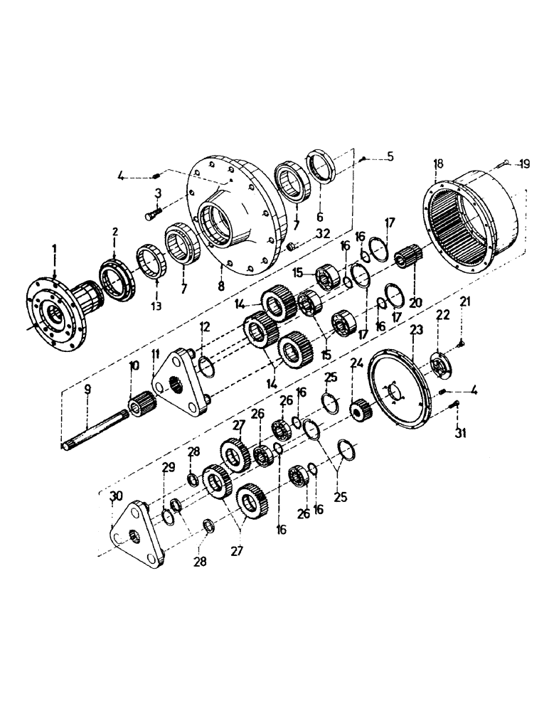Схема запчастей Case IH 7000 - (A03-05) - MAINFRAME, EPICYCLIC HUB, 7000 Mainframe & Functioning Components