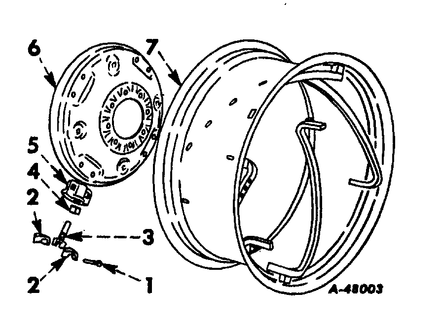 Схема запчастей Case IH 2444 - (L-05) - WHEELS AND WHEEL WEIGHTS, POWER ADJUSTED REAR WHEELS Wheels & Wheel Weights