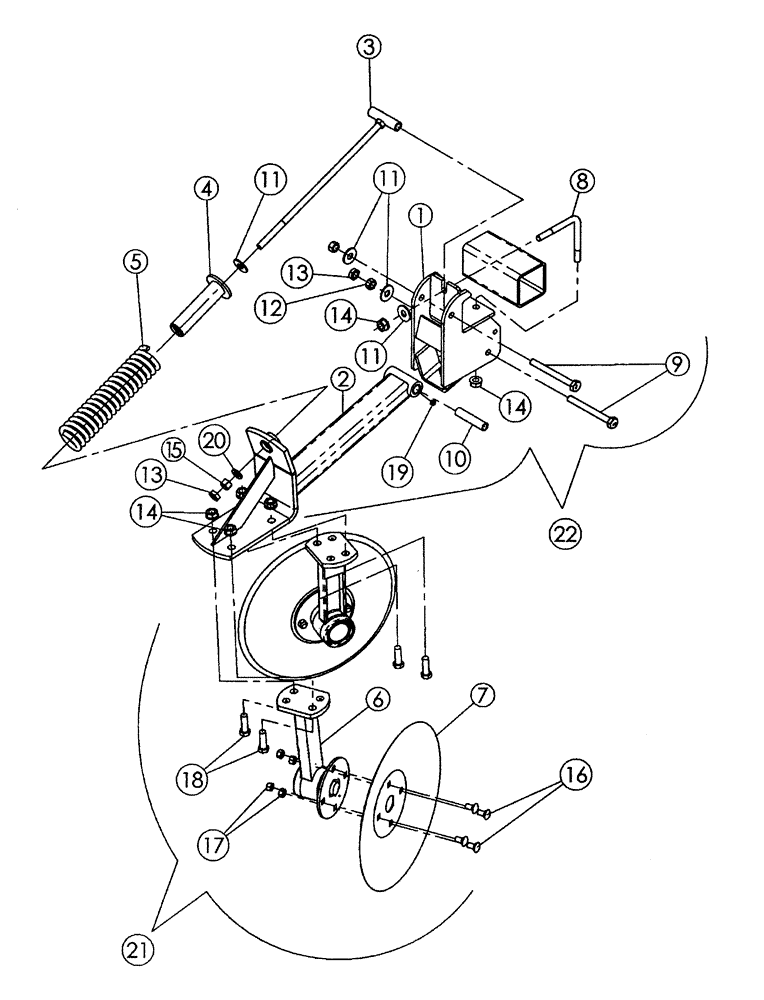 Схема запчастей Case IH 730C - (75.200.12) - DISC LEVELER (09) - CHASSIS/ATTACHMENTS