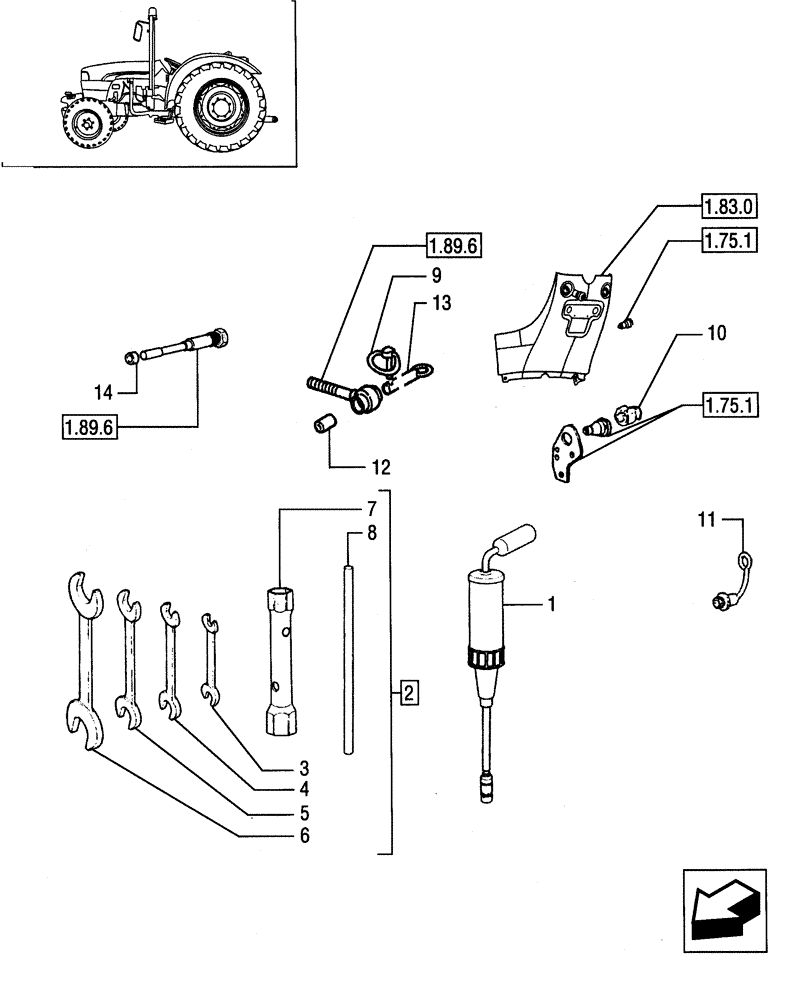 Схема запчастей Case IH JX95 - (1.99.2) - TOOLS (13) - DECALS