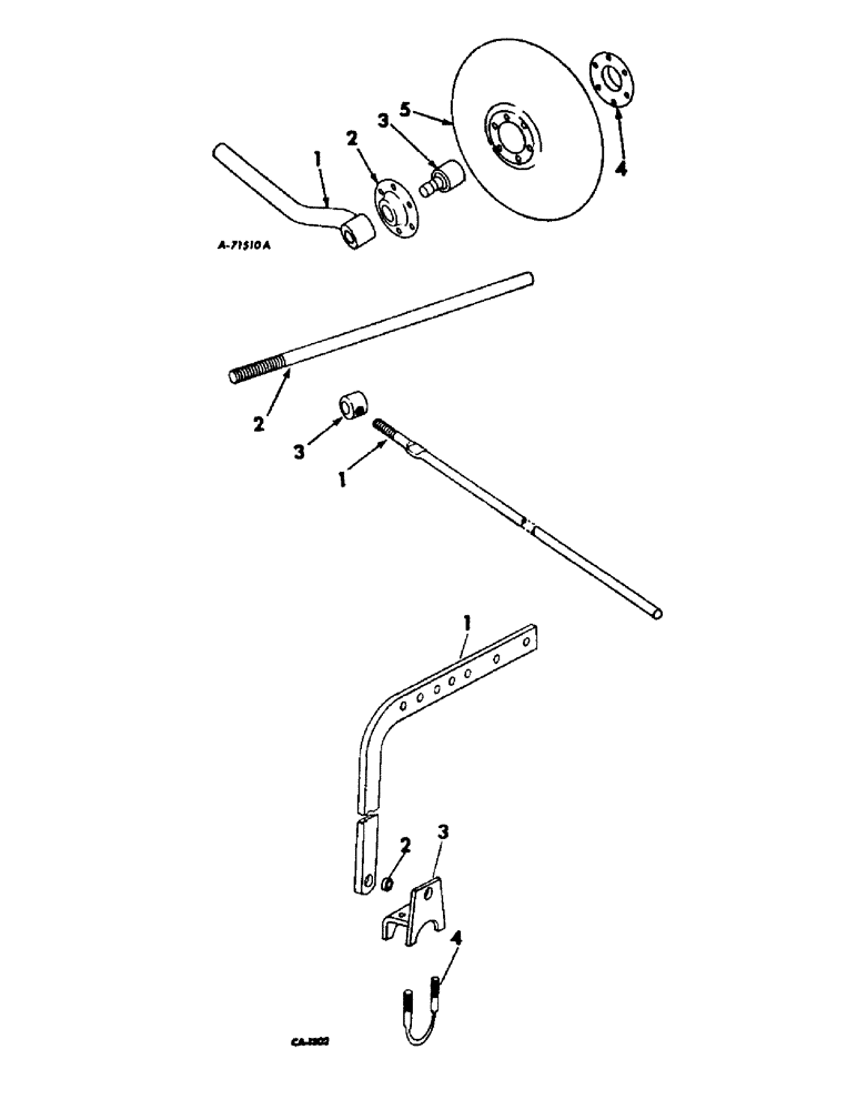 Схема запчастей Case IH 353 - (AT-22[B]) - JOCKEY ARCH, FOR ROUND TOOL BARS 