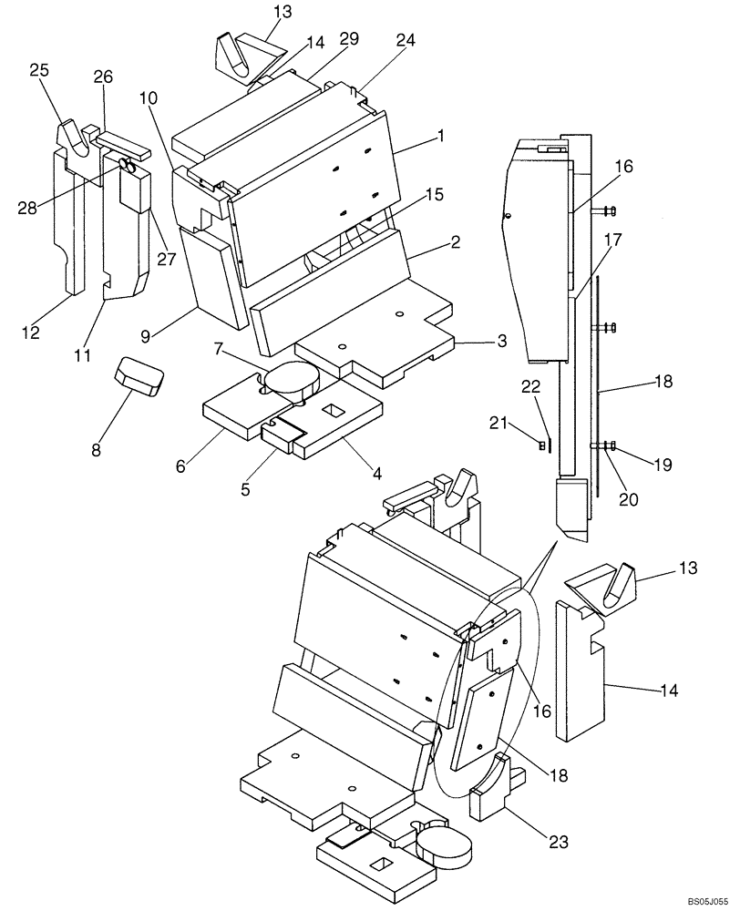Схема запчастей Case IH 420 - (09-21) - NOISE KIT - EUROPE (09) - CHASSIS